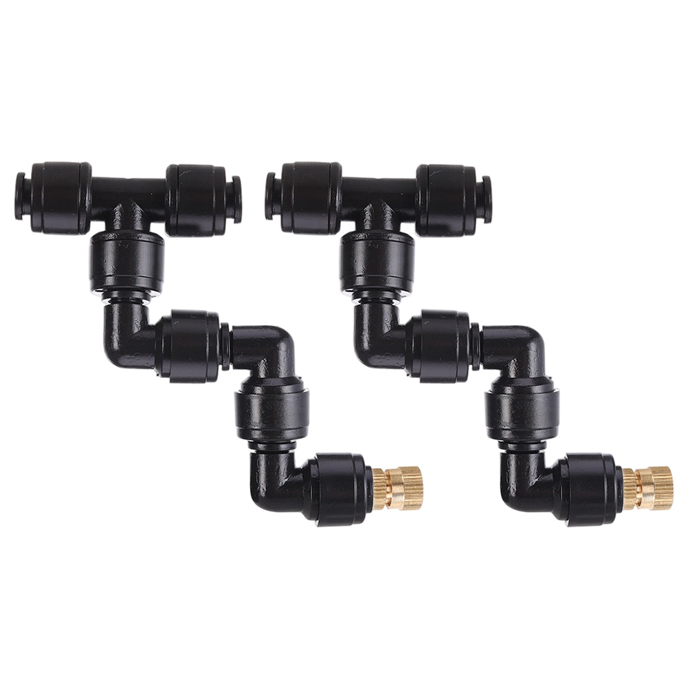 Misting Nozzle Reptile - 2 Boquillas Atomizadoras Negras Ajustables 360