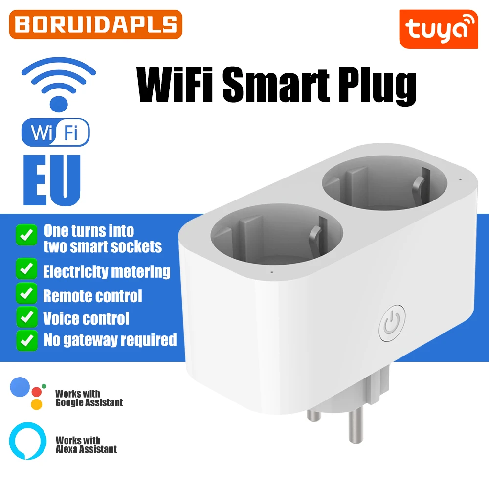 Enchufe inteligente WiFi BORUI - Timer Dual Outlet reseña y precio